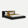 Amahle Black Oak Platform Bed King XL
