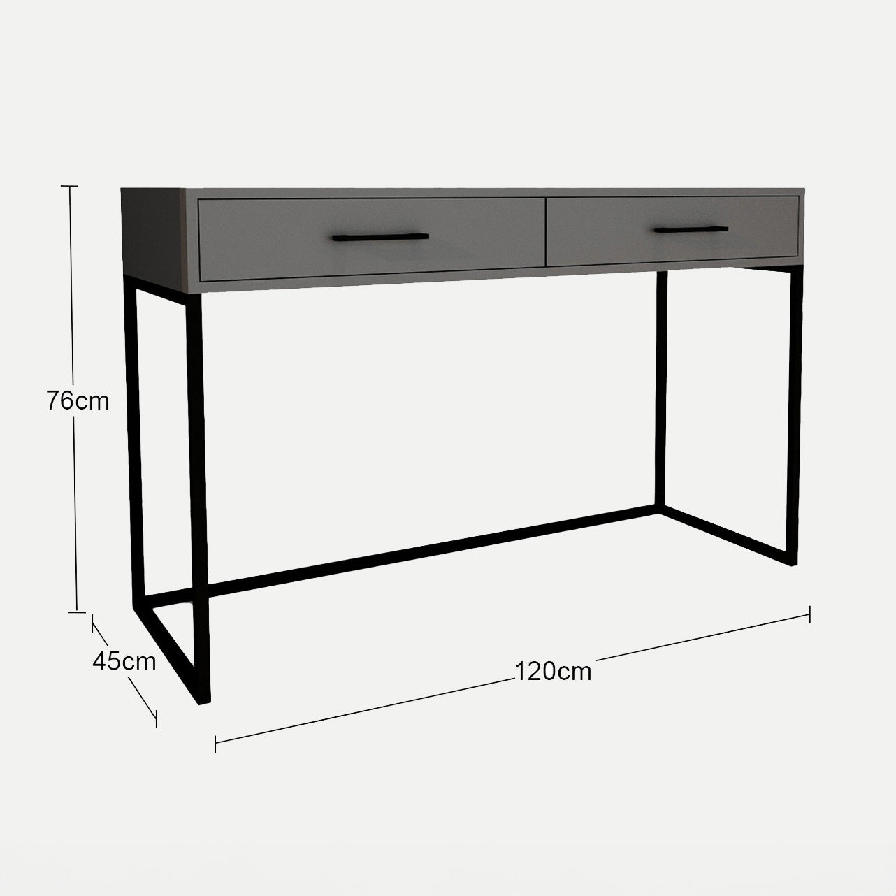 Naledi Dark Grey Desk