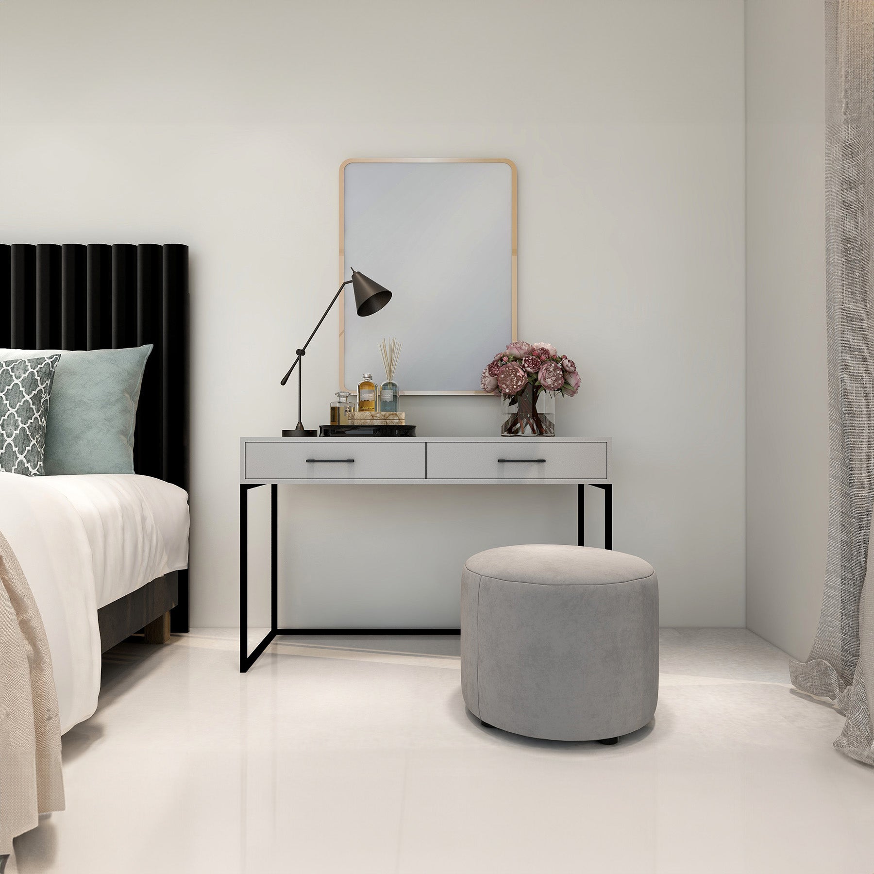 Naledi Light Grey Desk