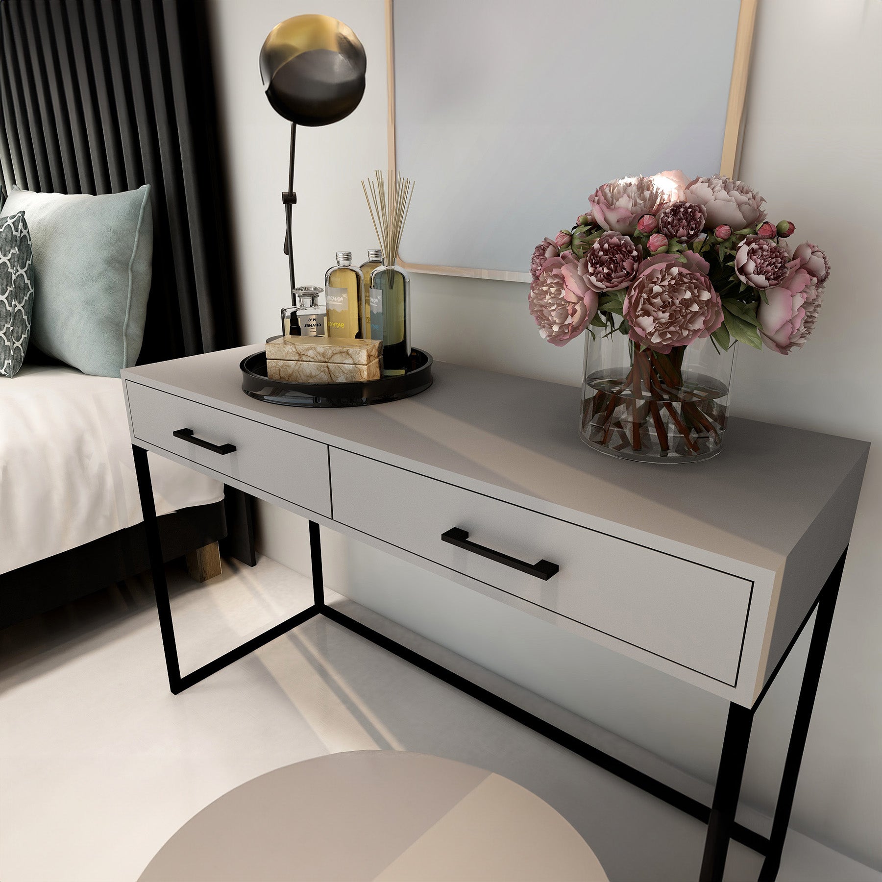 Naledi Light Grey Desk
