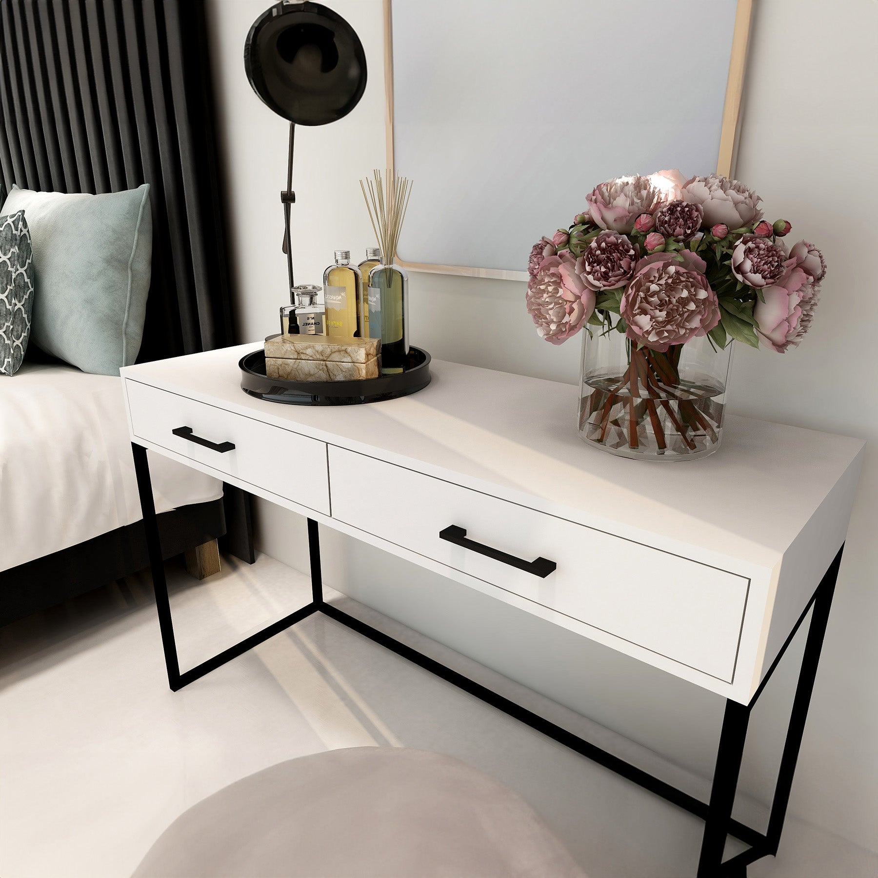 Naledi White Desk