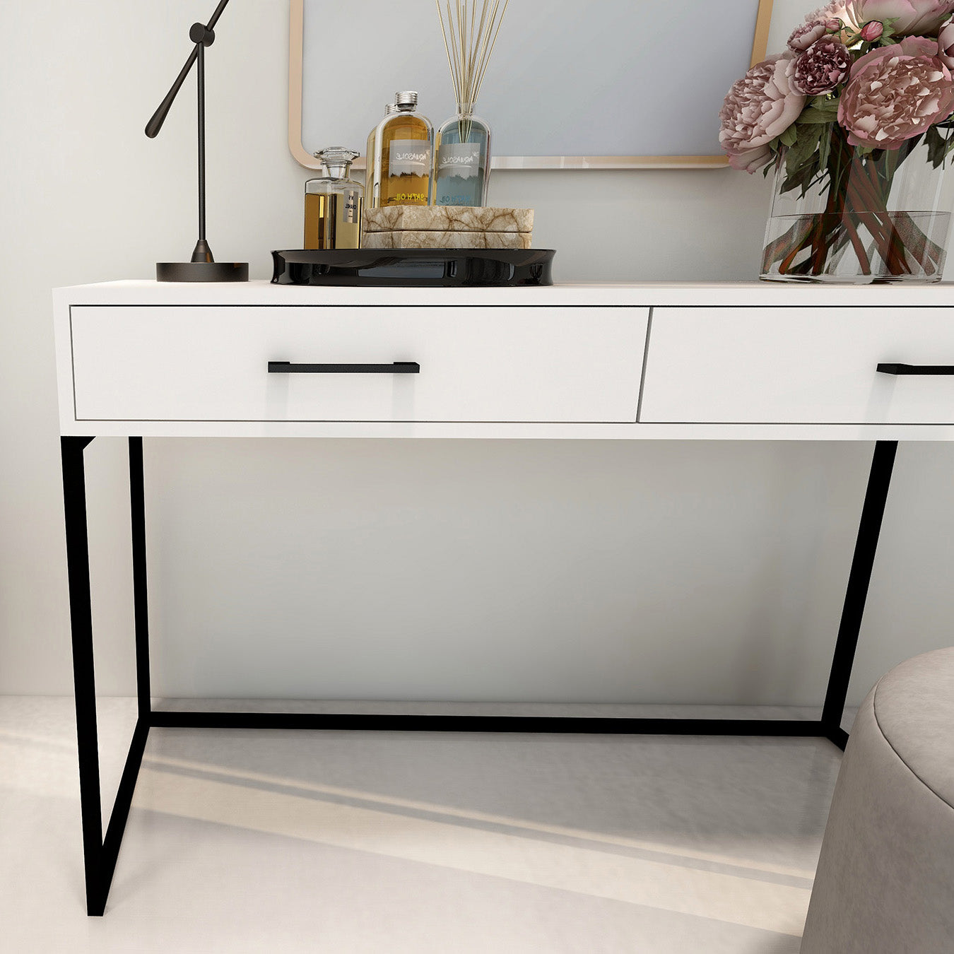Naledi White Desk