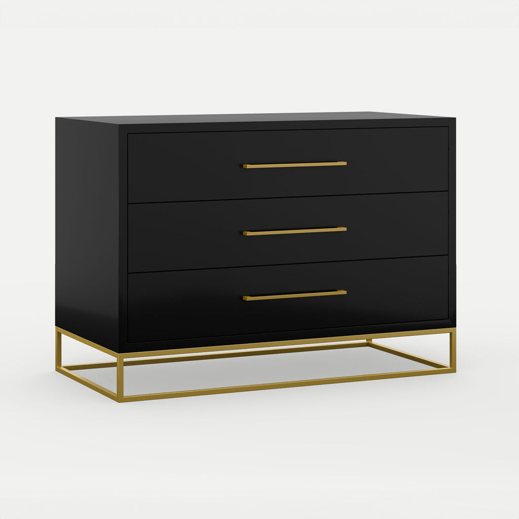 Naledi Black 3 Drawer Dresser