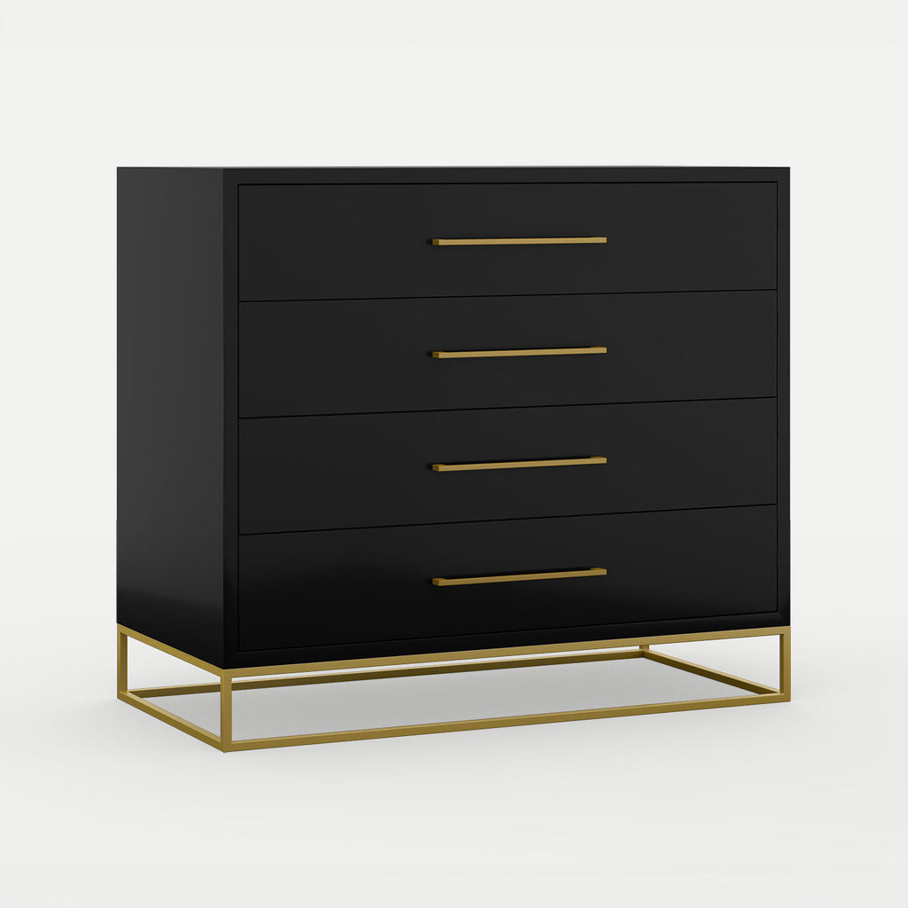 Naledi Black 4 Drawer Dresser