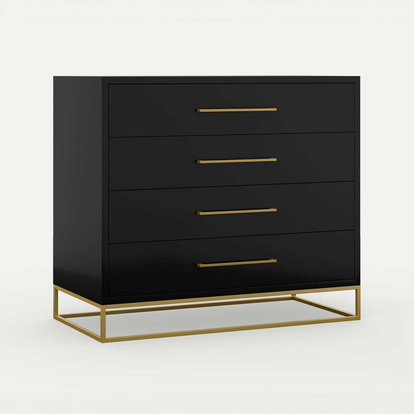 Naledi Black 4 Drawer Dresser