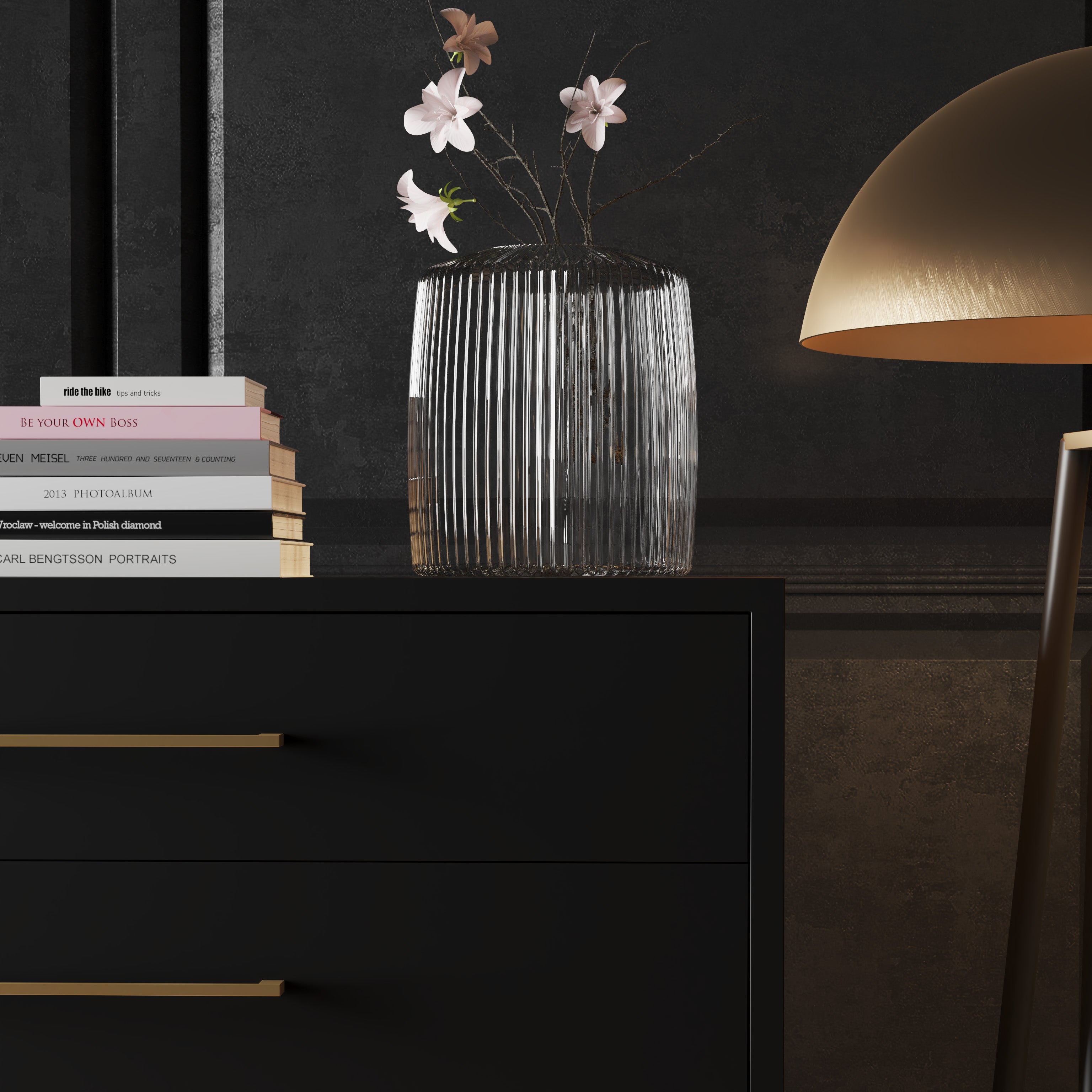 Naledi Black 4 Drawer Dresser