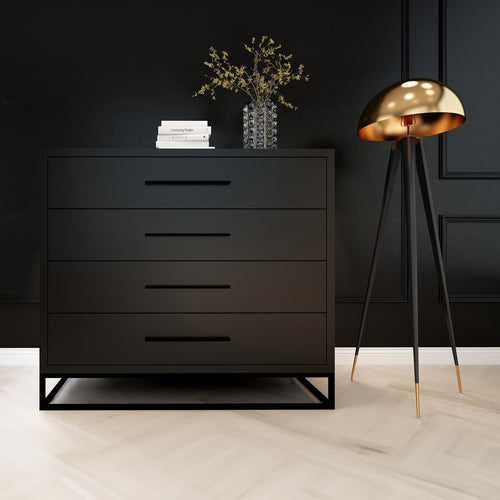 Naledi Black 4 Drawer Dresser