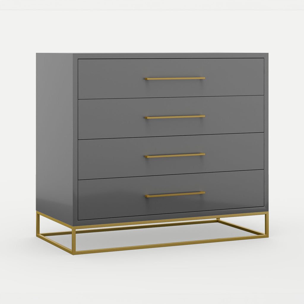 Naledi Dark Grey 4 Drawer Dresser