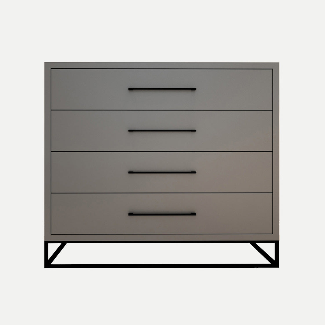 Naledi Dark Grey 4 Drawer Dresser