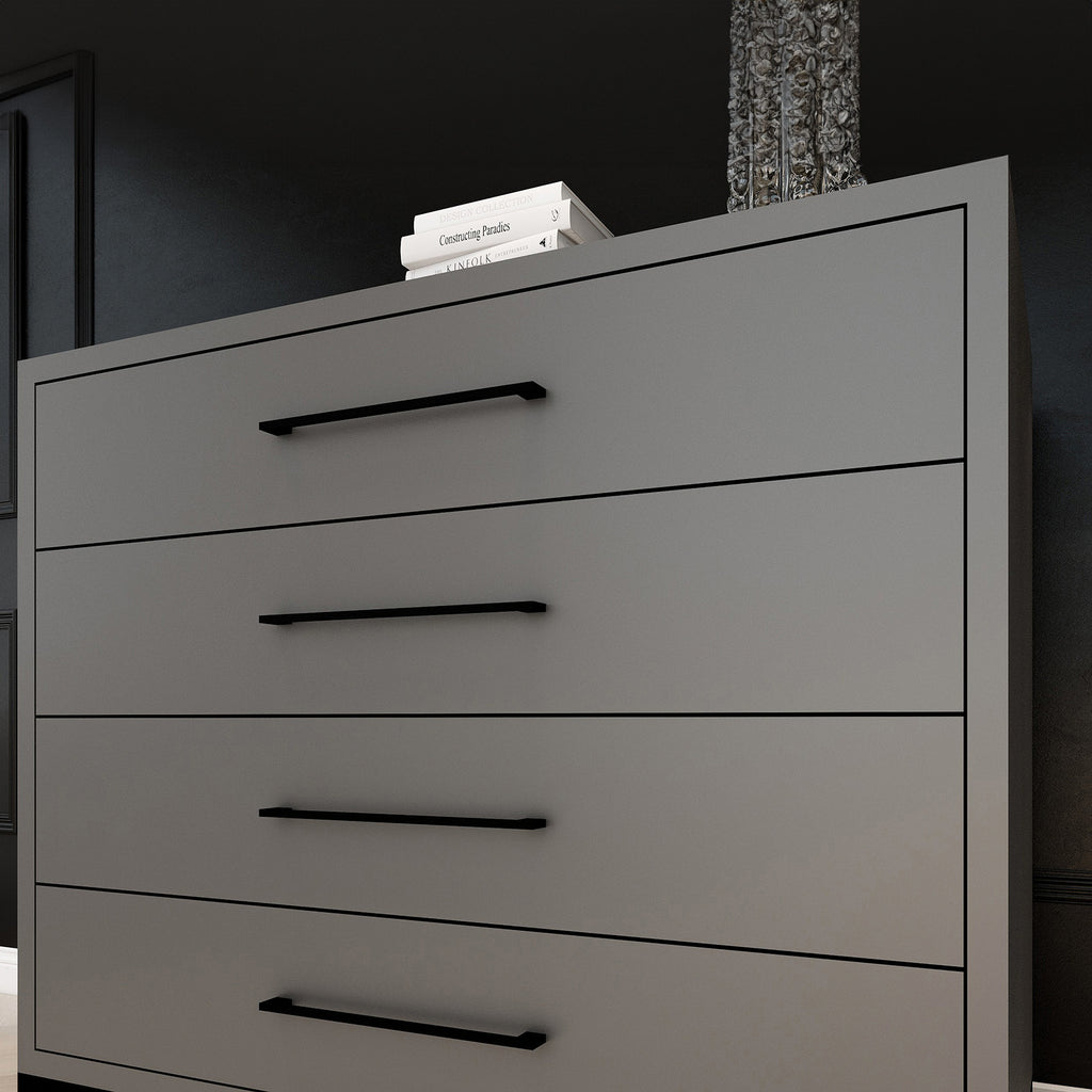 Naledi Dark Grey 4 Drawer Dresser