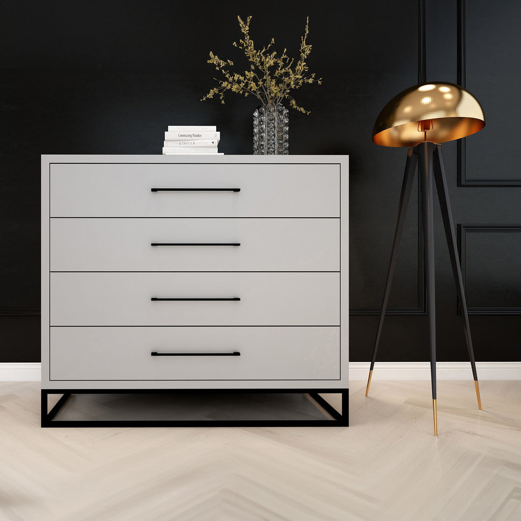 Naledi Light Grey 4 Drawer Dresser