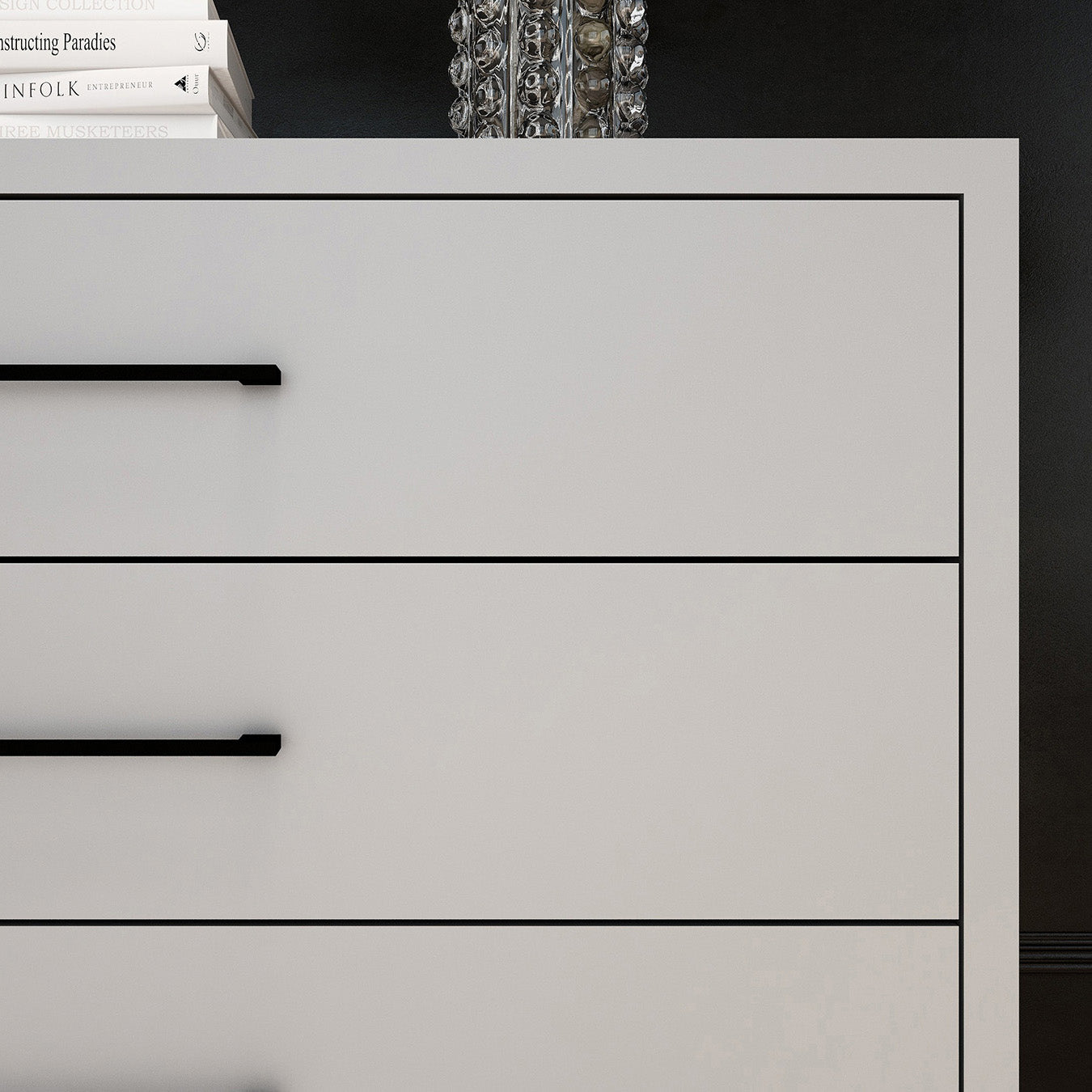 Naledi Light Grey 4 Drawer Dresser
