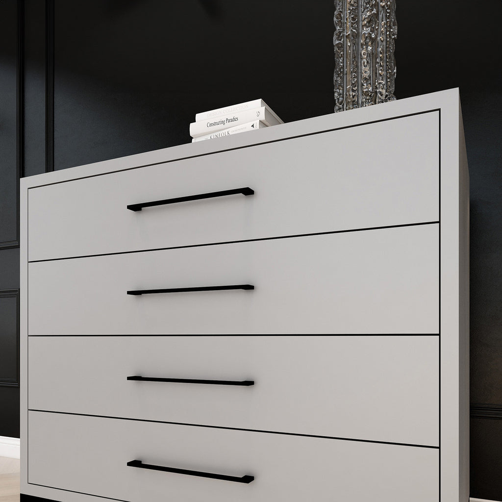 Naledi Light Grey 4 Drawer Dresser
