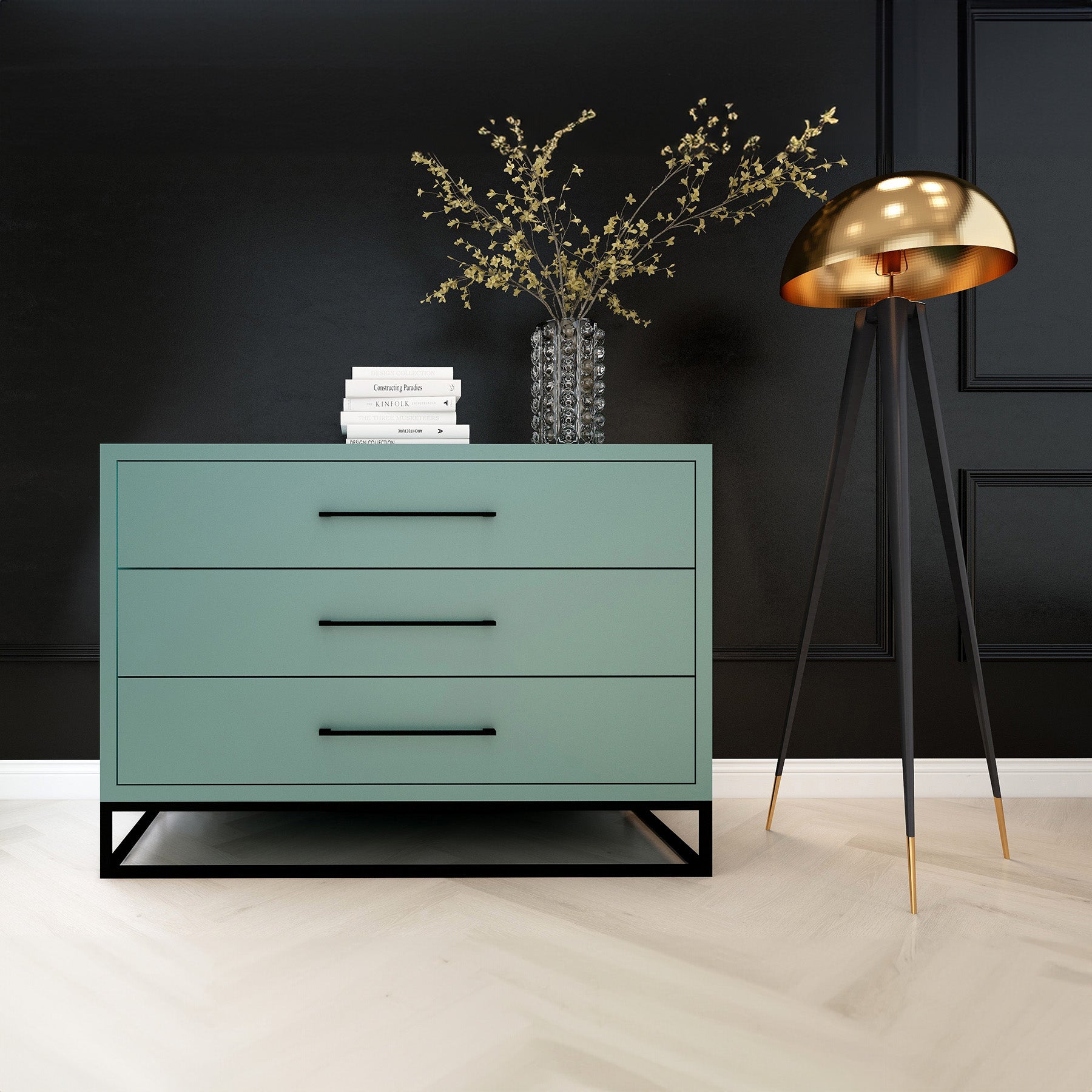 Naledi Turquoise 3 Drawer Dresser