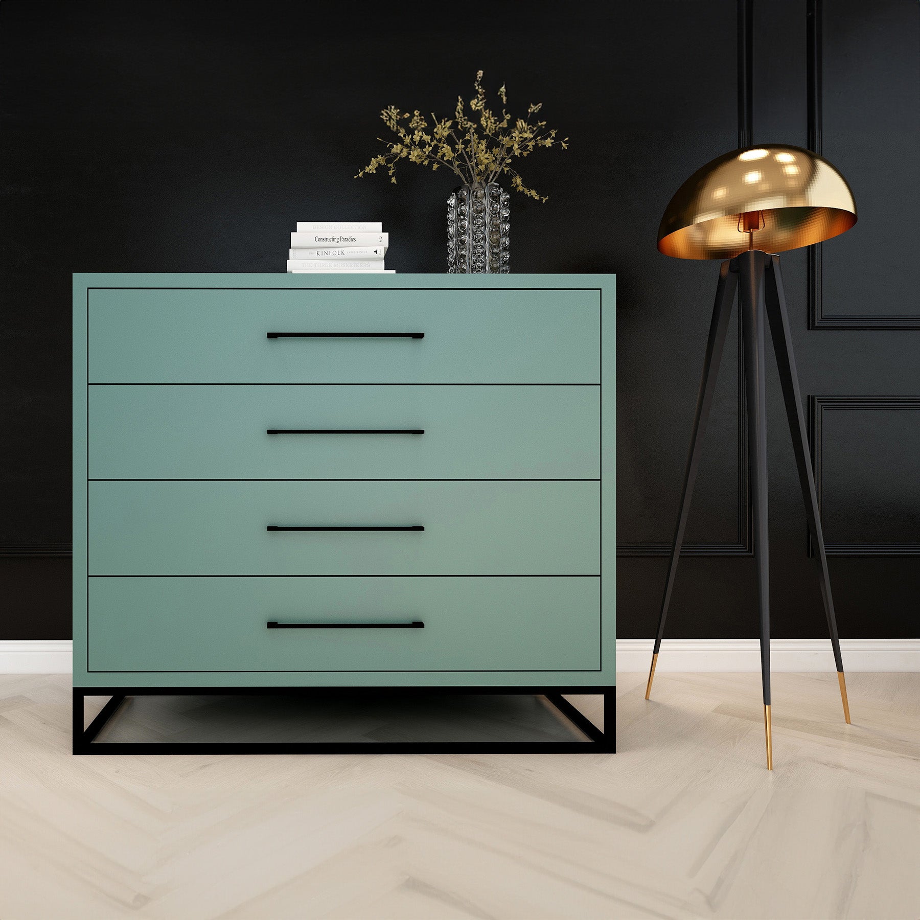 Naledi Turquoise 4 Drawer Dresser
