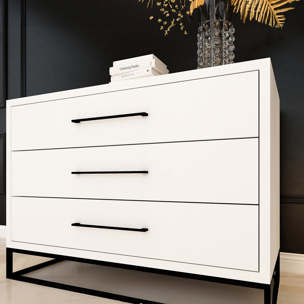 Naledi White 3 Drawer Dresser