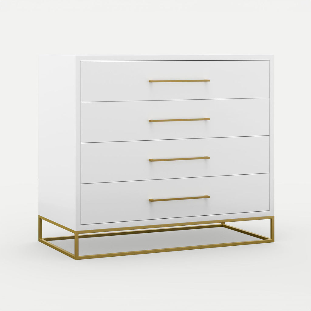 Naledi White 4 Drawer Dresser