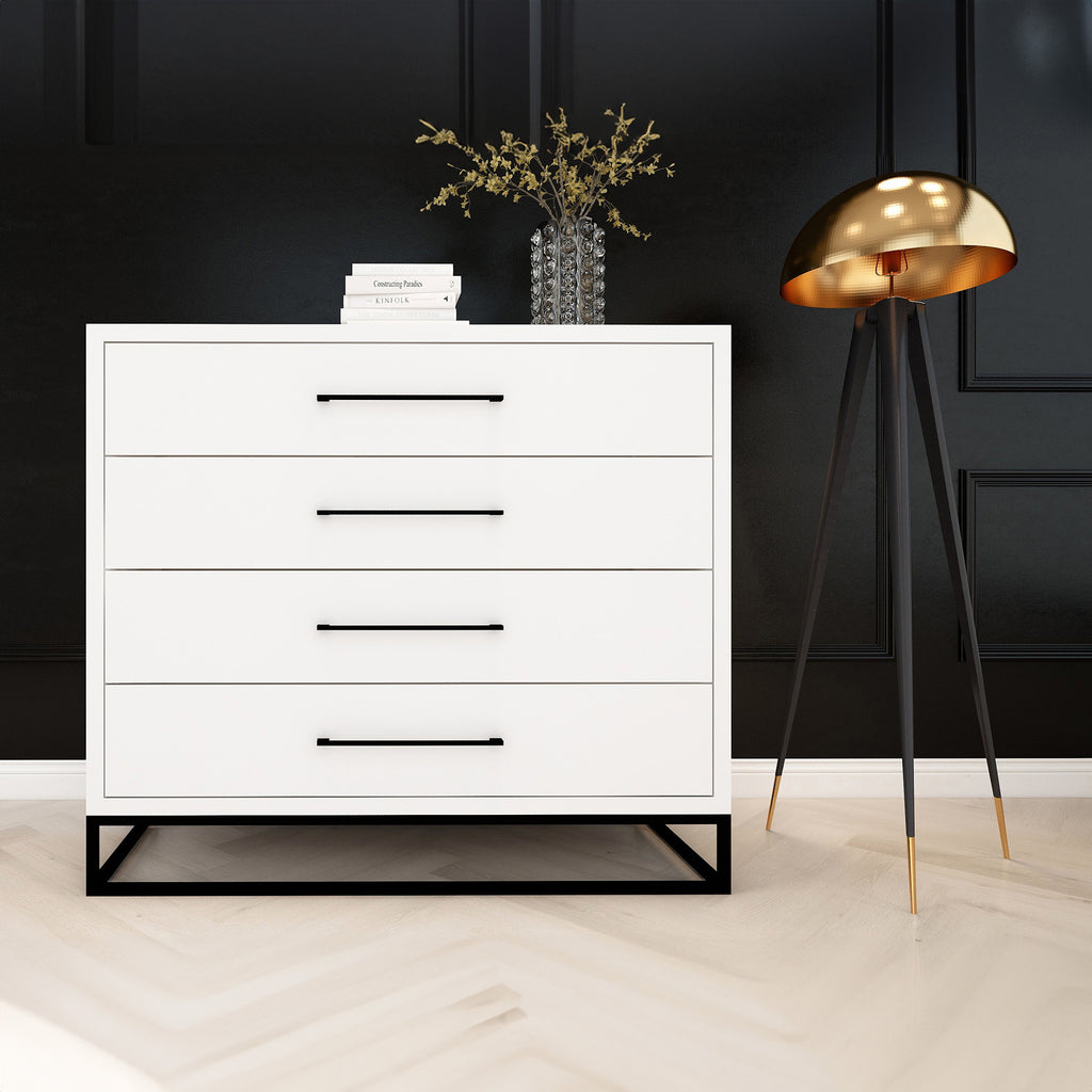 Naledi White 4 Drawer Dresser