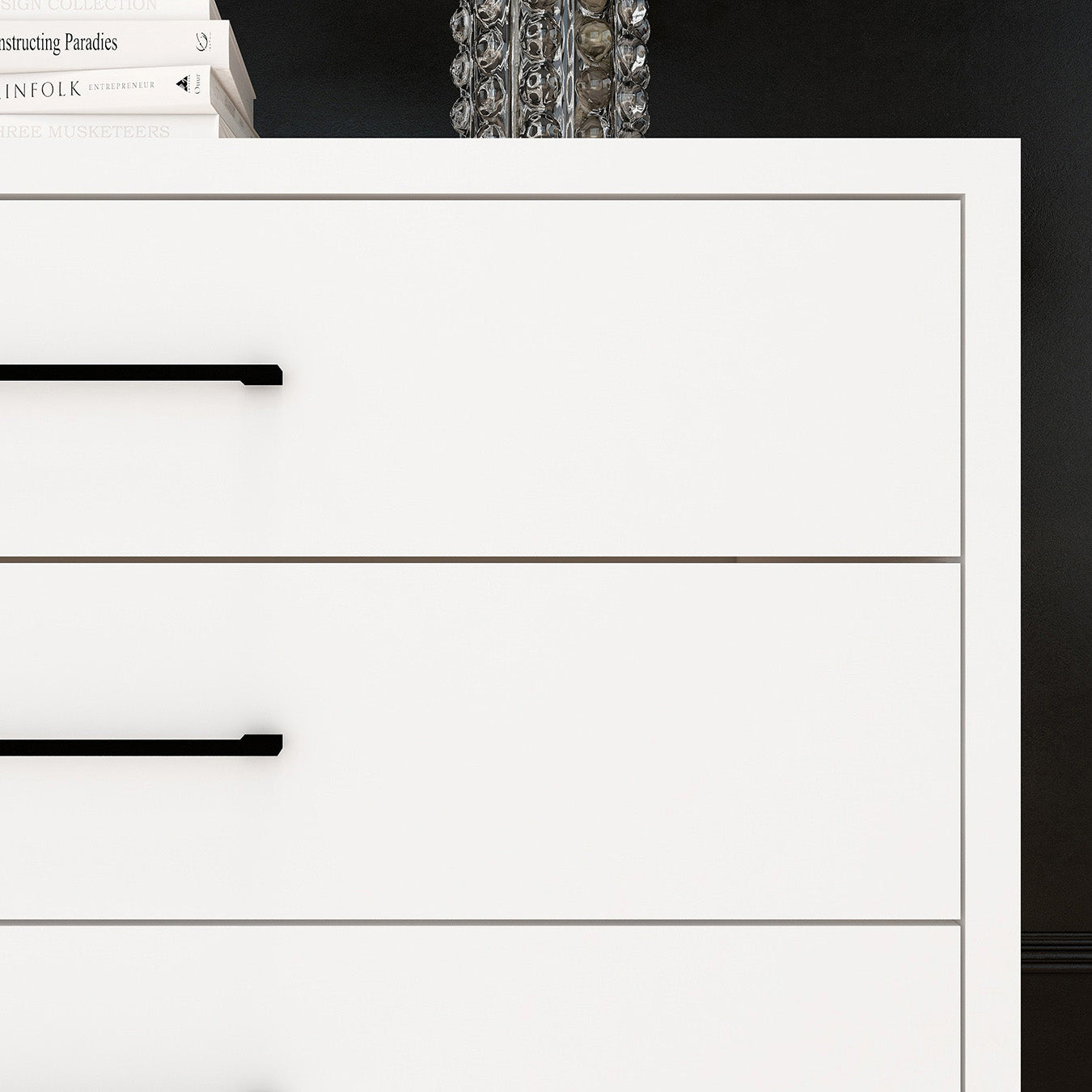 Naledi White 4 Drawer Dresser