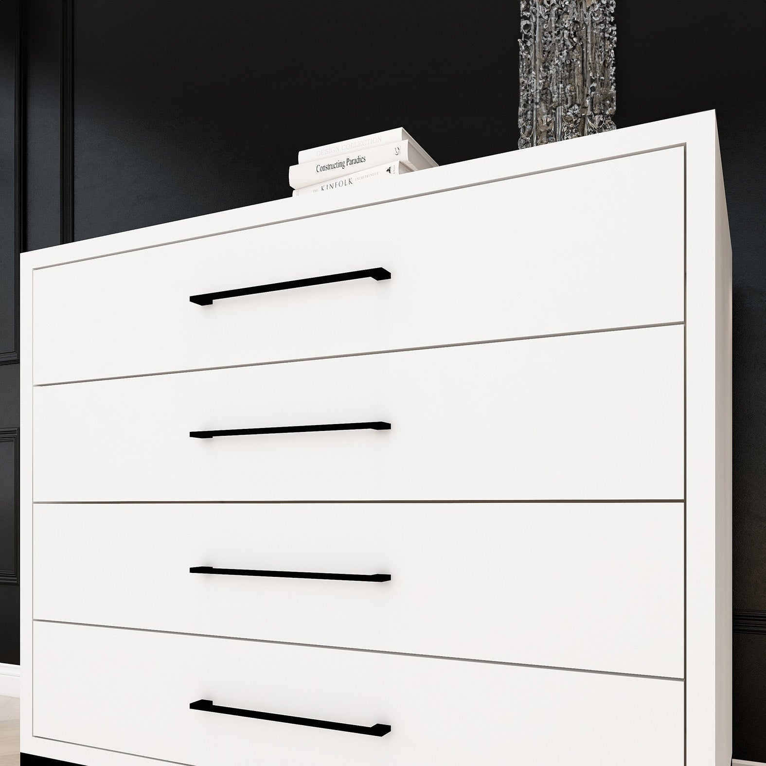 Naledi White 4 Drawer Dresser