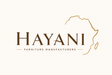 Logo of Hayani Furniture Manufacturers with a stylized map outline on a white background