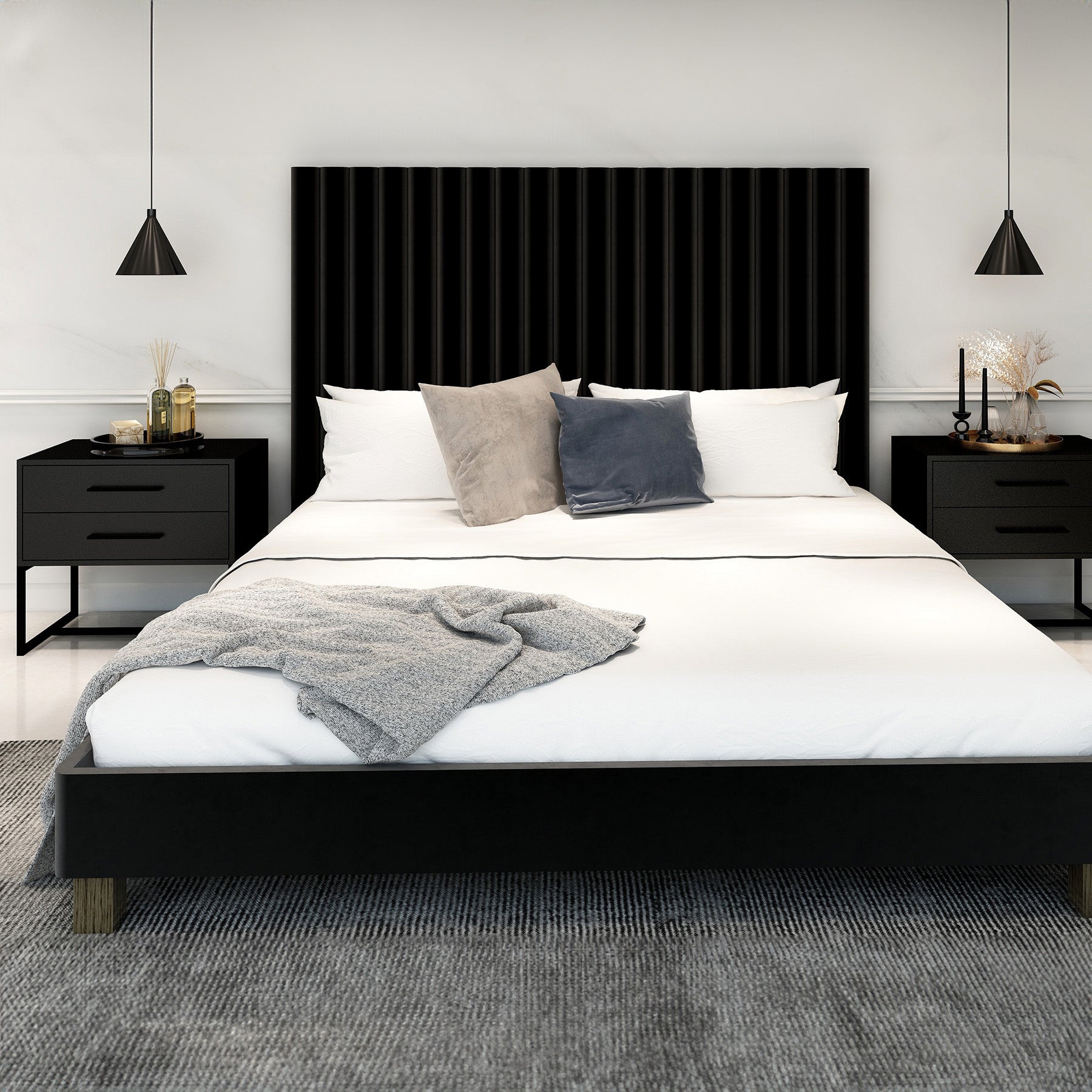 Naledi Black Bedside Pedestal