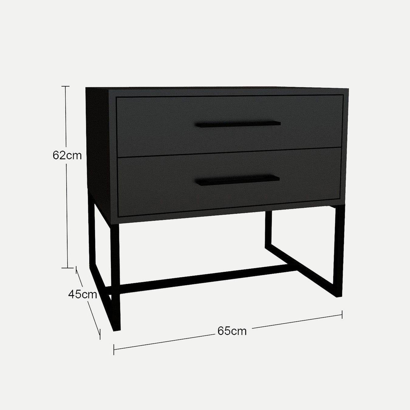 Naledi Black Bedside Pedestal
