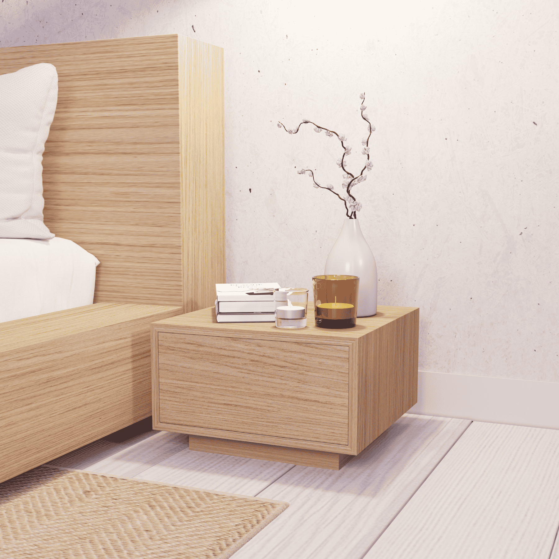 Amahle Clear Oak Pedestal