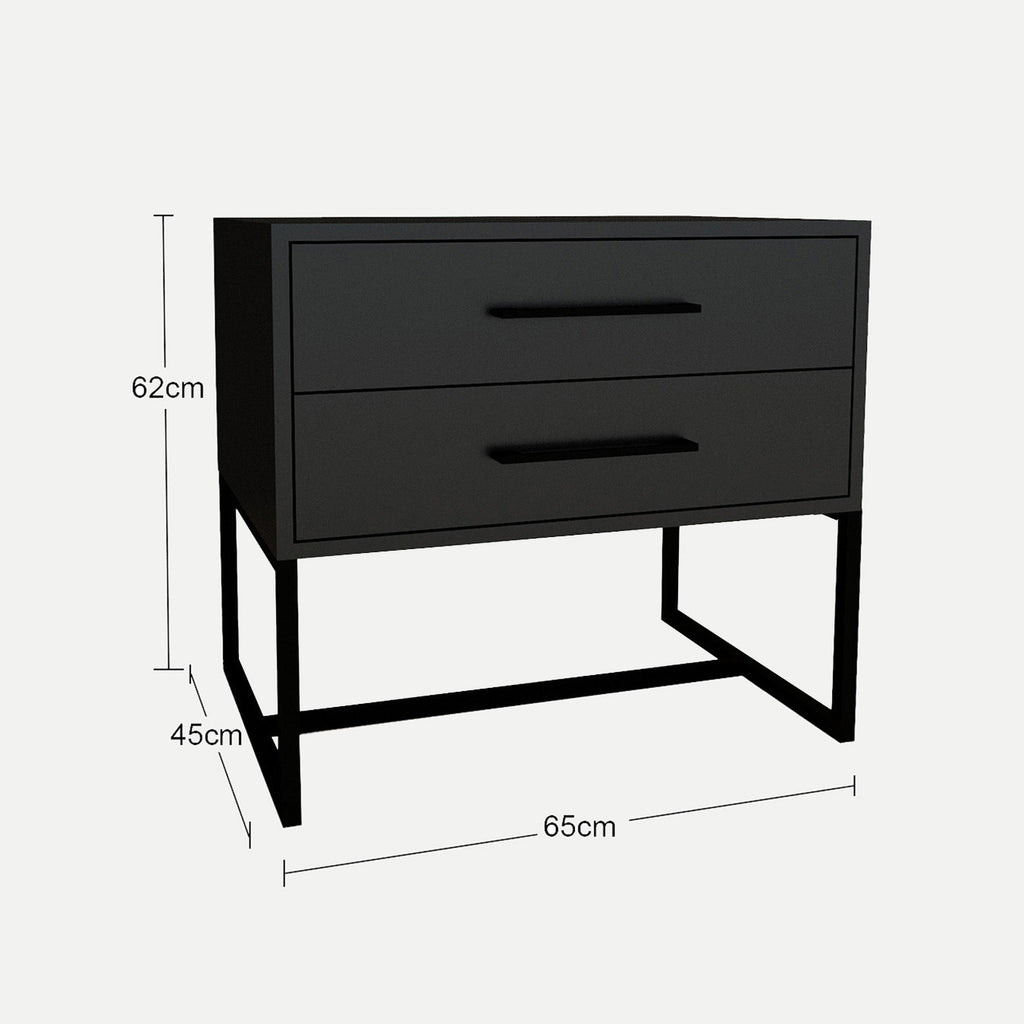Naledi Black Bedside Pedestal