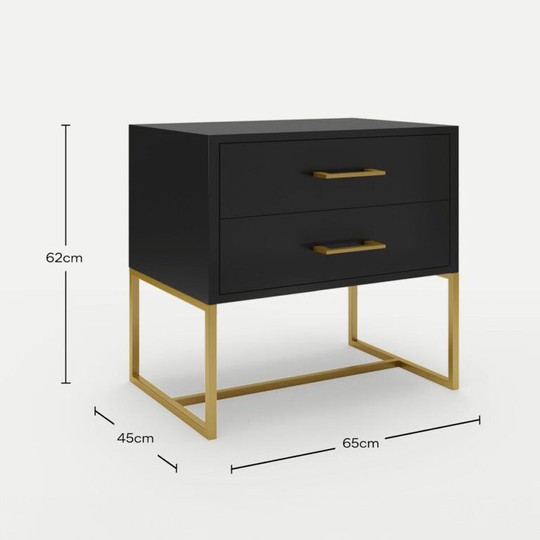 Naledi Black Bedside Pedestal