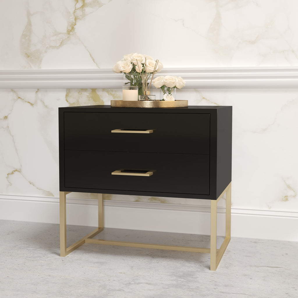 Naledi Black Bedside Pedestal
