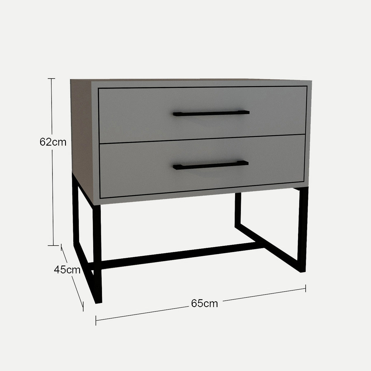 Naledi Dark Grey Bedside Pedestal