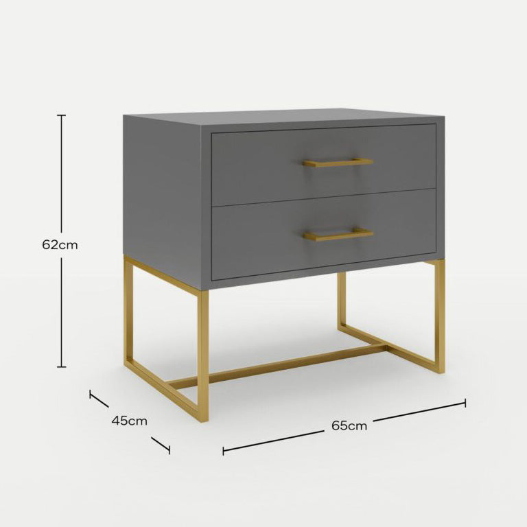 Naledi Dark Grey Bedside Pedestal