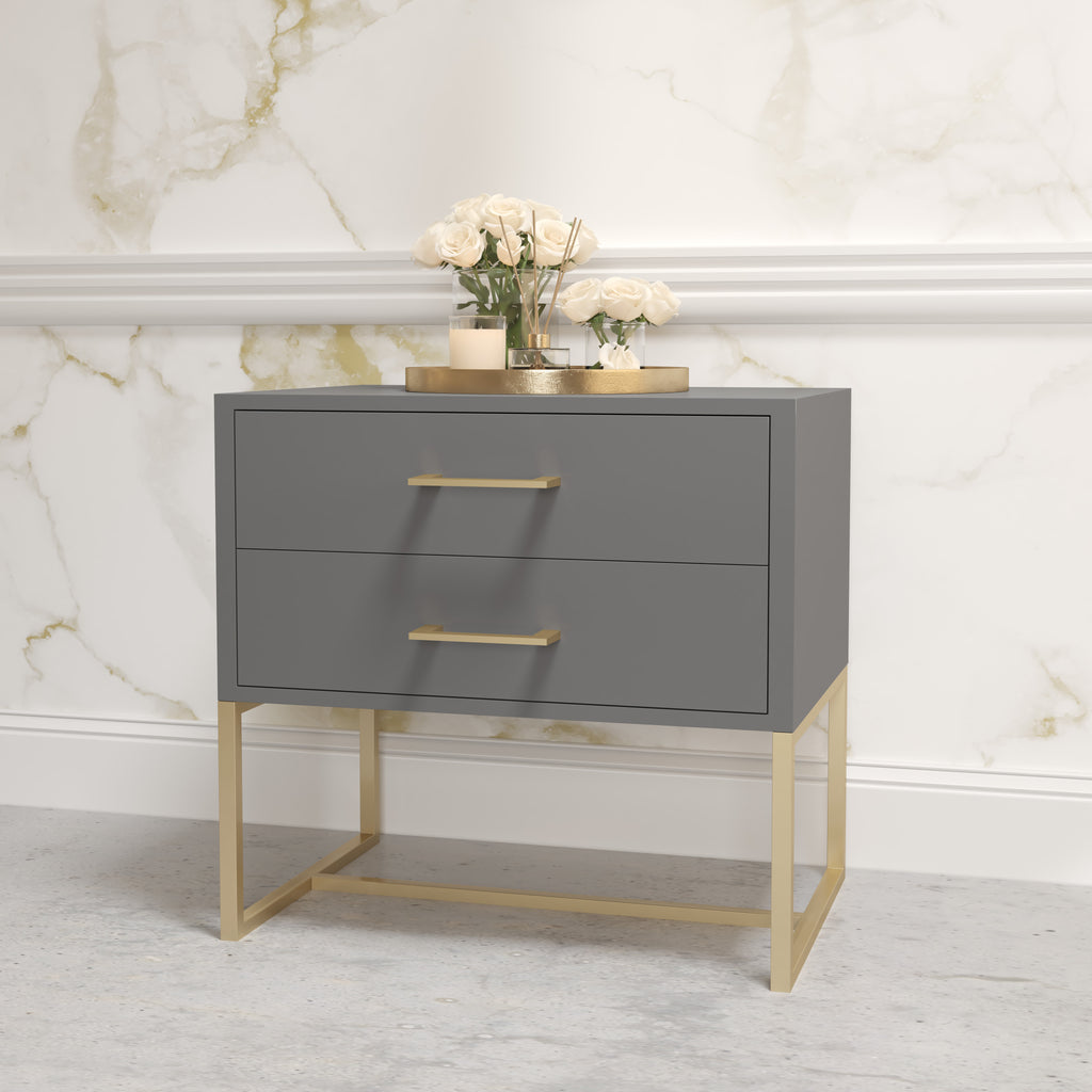 Naledi Dark Grey Bedside Pedestal