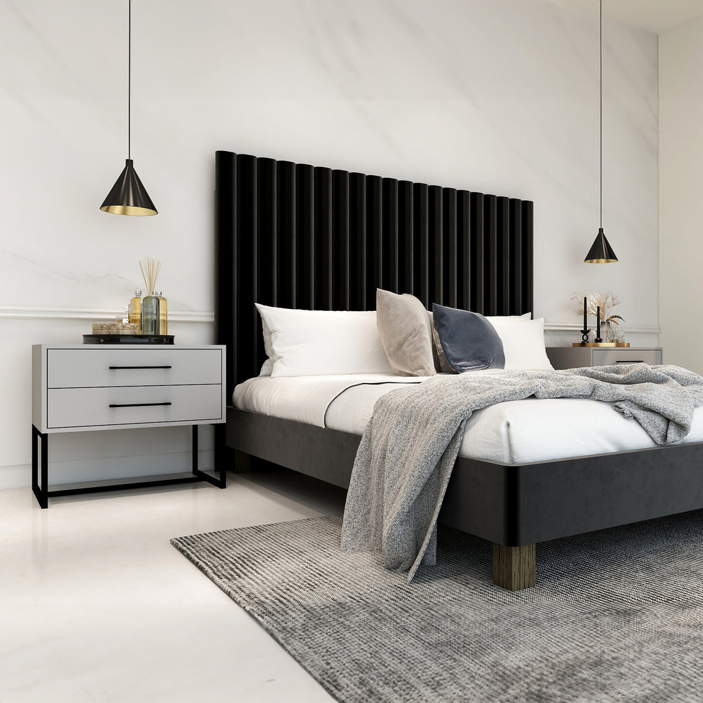Naledi Light Grey Bedside Pedestal