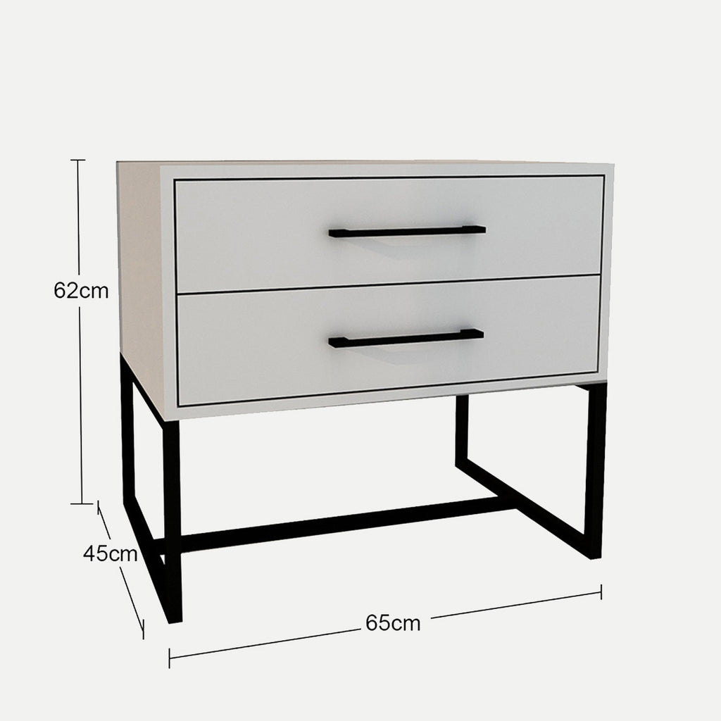 Naledi Light Grey Bedside Pedestal