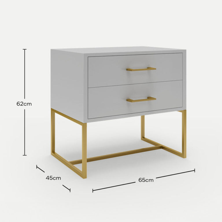 Naledi Light Grey Bedside Pedestal