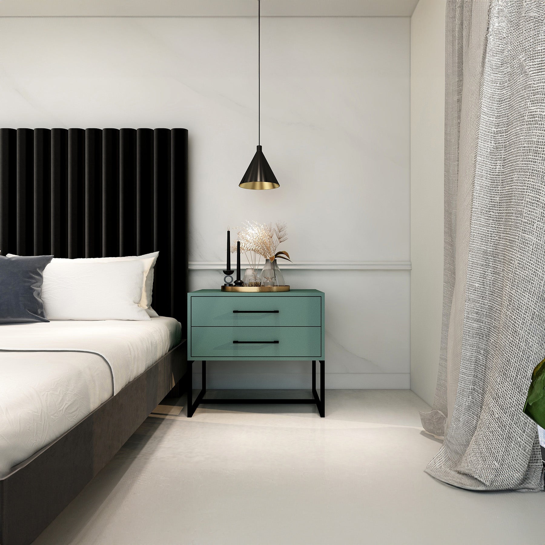 Naledi Turquoise Bedside Pedestal