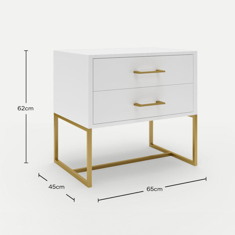 Naledi White Bedside Pedestal