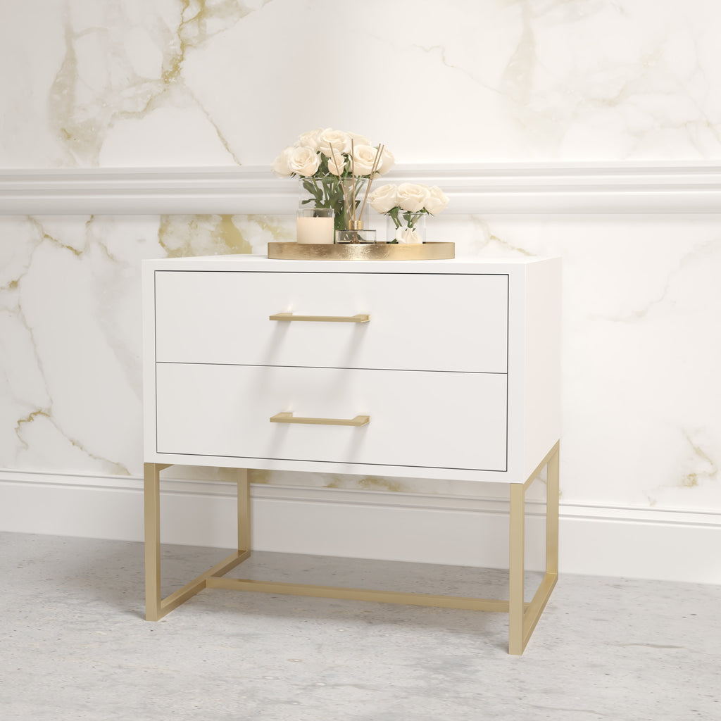 Naledi White Bedside Pedestal